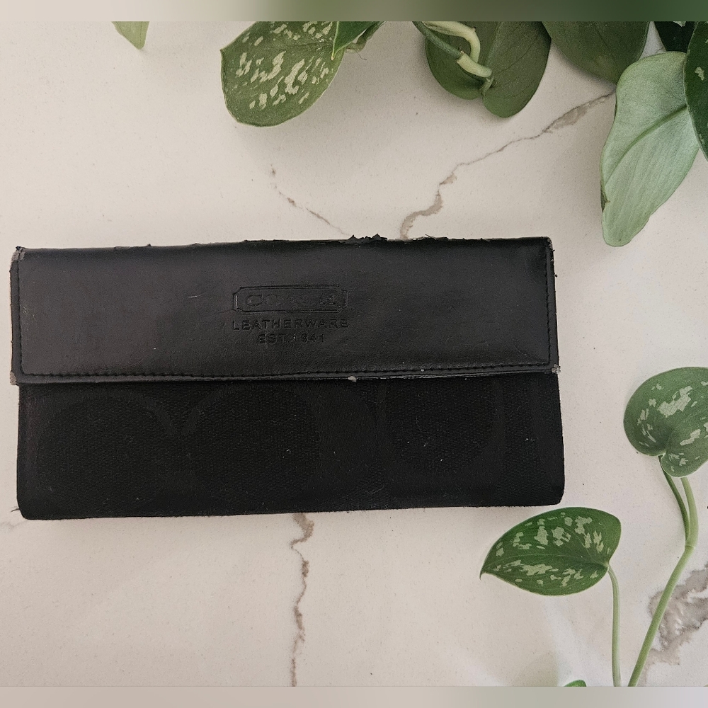 Coach Black Leather Wallet